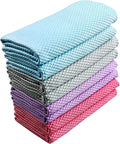 Niveaya Microfiber Glass Cleaning Cloth, Multi-Functional Reusable Lint Free Cloths, Stainless Steel Windshield Shower Window Cleaning Cloth, Suitable for Home, Kitchen and Auto, Pack 8,Mix