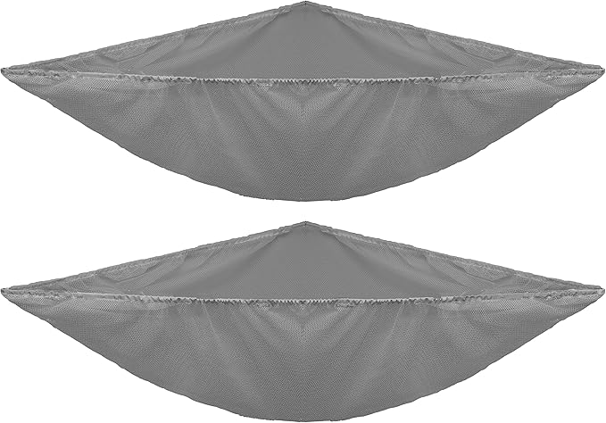 Simple Houseware 2 Pack Stuffed Animal Toy Hammock Net, Corner Wall Storage for Kids Room, Gray
