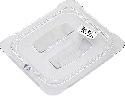 Carlisle FoodService Products Storplus 1/6 Size Universal Food Pan Lid with Molded Handle for Catering, Buffets, and Restaurants, Polycarbonate, Clear, (Pack of 6)