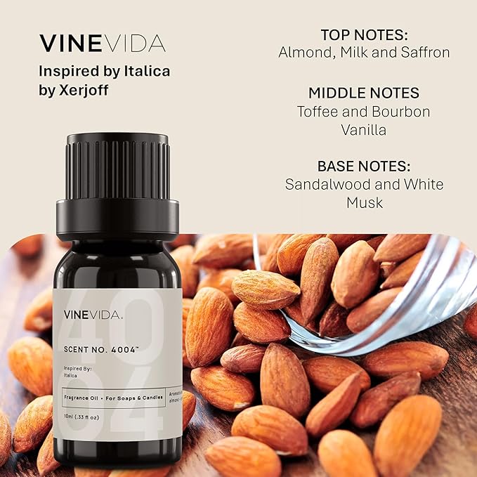 VINEVIDA [10mL] Italica Fragrance Oil for Candle Making - Natural Candle Oil Scents - Soap Making Essential Oil - Made in USA