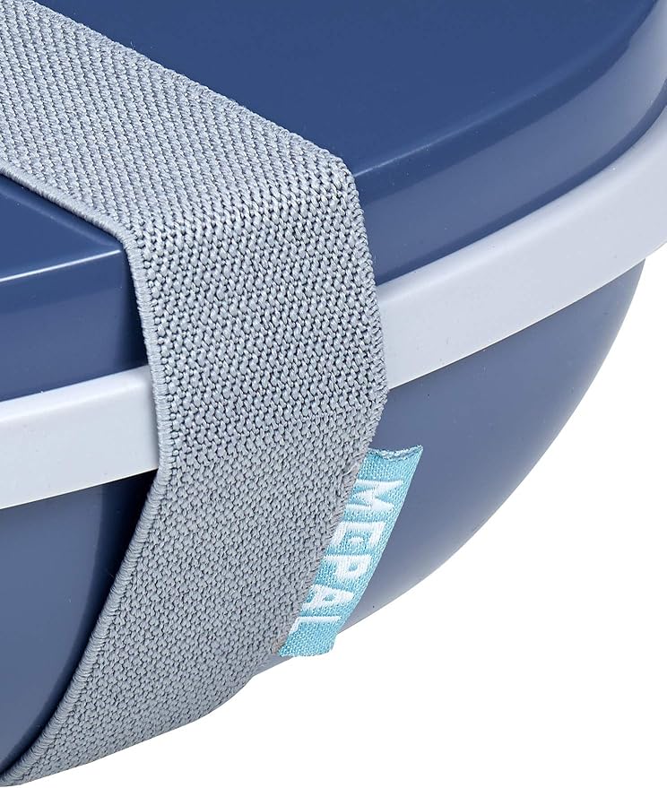 MEPAL, Duo-Lunch Box with Two Compartments for Food Storage, Plus a Detachable Mini Box, Portable, BPA Free, Nordic Denim, Holds 1425ml|48.2 oz, 1 Count, RST76400ND, 22.5x17.5x7.5 cm