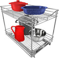 LYNK PROFESSIONAL® Pull Out Cabinet Organizer - 14" x 18" - Slide Out Cabinet Organizer for Kitchens - Sliding Shelves - Pull Out Drawer, Pots and Pans Storage - Lifetime Ltd Warranty - 2 Tier