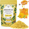 Beeswax pellets 200G/5LB/10LB/20LB, VEGISHINE Pure and Natural Yellow Beeswax for DIY Skin Care, Lip Balm, Polishing, Lotion, Soap, Candle Making Supplies