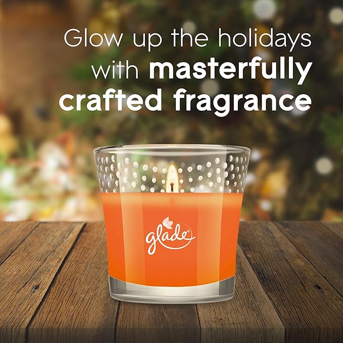 Glade Candle Jar, Air Freshener, Golden Pumpkin & Spice, 3.4 Oz