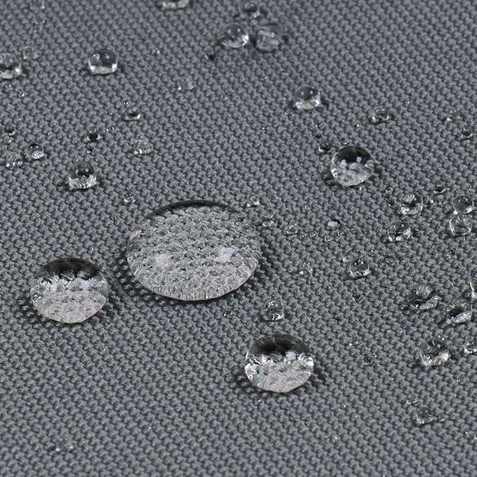 Soft Waterproof Canvas Fabric PU Backing, 600 Denier Ripstop UV Protection 18 x 60 Inch Canvas Cordura Fabric for Outdoor/Indoor, DIY Crafts, Bags, Awning, Marine, Furniture Cover(Gray)