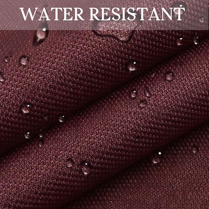 Waterproof Canvas Cloth Fabric by The Yard 60" W 600D Oxford Polyester Upholster Fabric Water Resistant Material for Outdoor Furniture Chair Cushion Cover DIY Sewing (5 Yards, Wine Red)