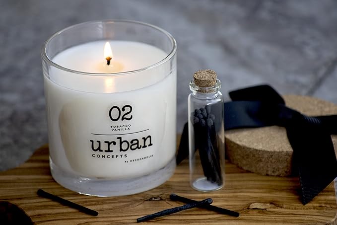 Urban Concepts by DECOCANDLES - Island Coconut - Highly Scented Soy Candle - Long Lasting Tropical Aroma - Hand Poured in USA (6.7 Oz.)