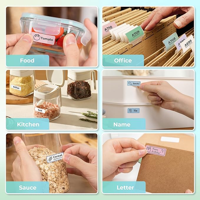 NELKO P21 Genuine Adhesive Pattern with Border Label Paper 14x40mm (0.55inchesx1.57inches) 180 Labels/Roll, 3 Rolls, for Home Office Organization, Gift for Decoration, Compatible with P21 Label Maker