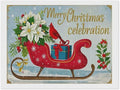 Diamond Painting Kits for Adults - Red Sleigh with Poinsettias, Cardinal Bird Merry Christmas Painting DIY 5D Full Drill Diamond Dots Paintings with Diamonds Gem Art And Crafts Home Decor 12"x16"