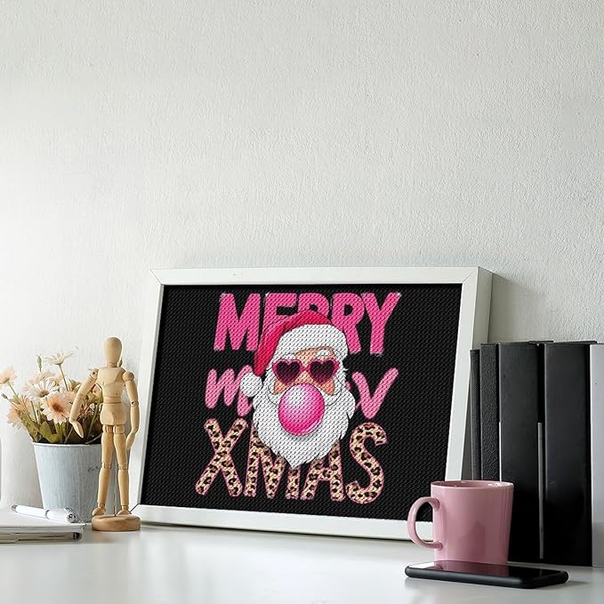 AIVKIEJK Diamond Painting Kits for Adults - Santa Christmas Painting DIY 5D Full Drill Diamond Dots Paintings with Diamonds Gem Art and Crafts Home Decor 8"x12"