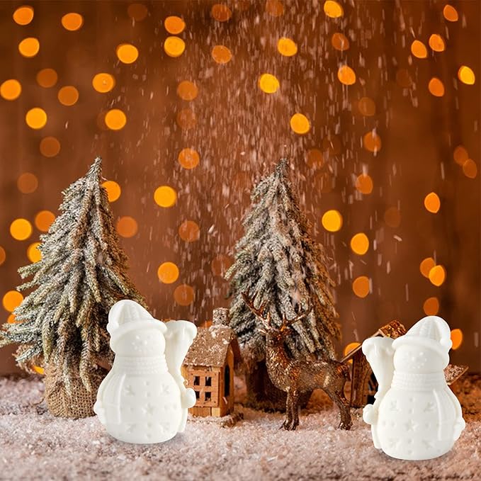 Snowman Candle Silicone Mold for DIY Candle Making, Christmas Decor, Soap Molding, Holiday Crafts, Resin Casting