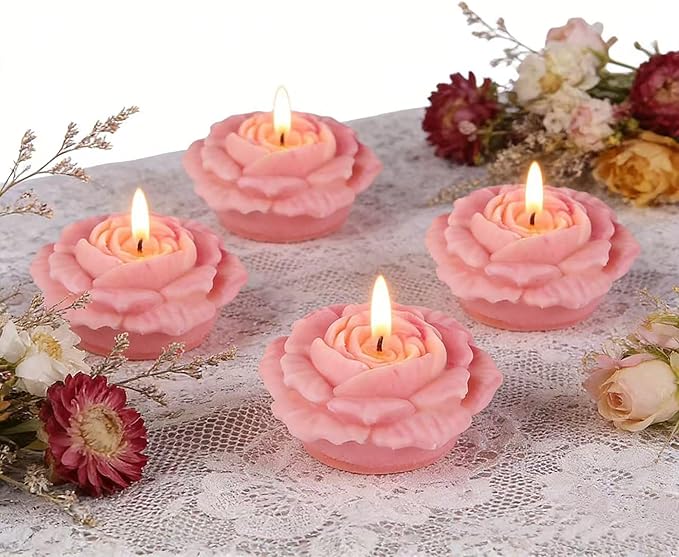 Tulip Flower Petal Mold - Cylinder Molds Silicone Wave Spiral Candle Mold - Silicone Resin Casting Molds for Candle & Resin & Soap Craft Supplies