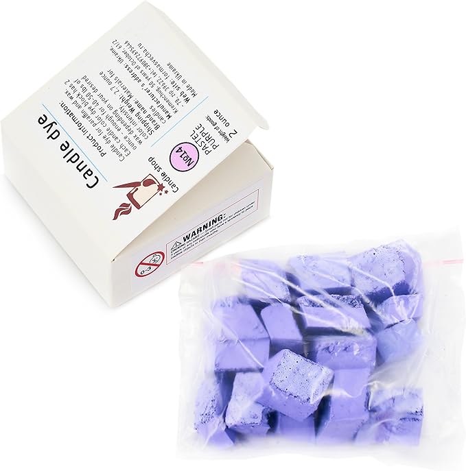 Pastel Purple Candle Dye 2oz for Soy Candle Making – Candle Shop Premium Color Dye Blocks for Soy Wax, Beeswax, Paraffin - Candle Wax Dyes
