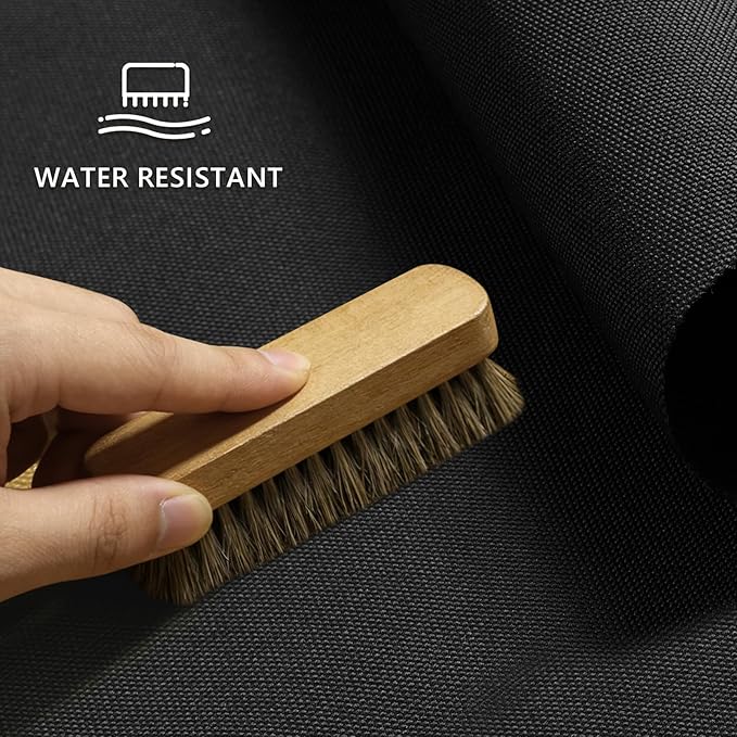 Waterproof Canvas Fabric by The Yard 58inch 600D Upholstery Material Polyester Fabric Outdoor Water Resistant Fabric for Sewing Chair Patio Cushion Purse Bag Interior, 10 Yard Black