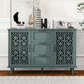 Vistavie Sideboard Buffet With Storage - Accent Cabinet With Carved Pattern, American Furniture 2 Door 3 Drawer, Farmhouse Wood Credenza for Entryway, Dining Room, Study Room