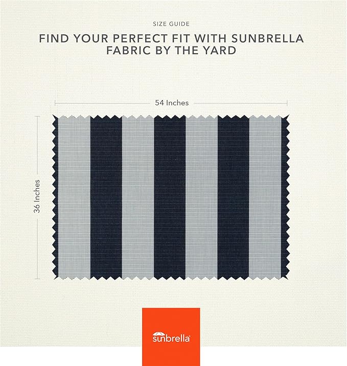 Sunbrella Outdoor Fabric by The Yard | Expressive Mist (Striped) | Official Sunbrella Seller | Indoor or Outdoor Upholstery Fabric for Chairs, Cushions, Drapery, Pillows, Furniture