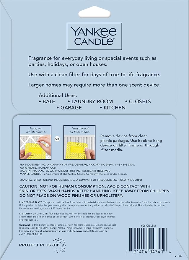 Yankee Candle Sicilian Lemon Whole Home Air Freshener (Pack of 8)