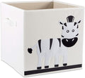 E-Living Store Collapsible Storage Bin Cube for Bedroom, Nursery, Playroom and More 13x13x13" - Zebra
