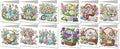 DoxQcs 5D Diamond Art Painting Greeting Cards Kit, DIY Cards for Blessings Congratulations Gifts, Greeting Card Set for Birthday Thanksgiving Day Christmas Halloween-2PCS-3