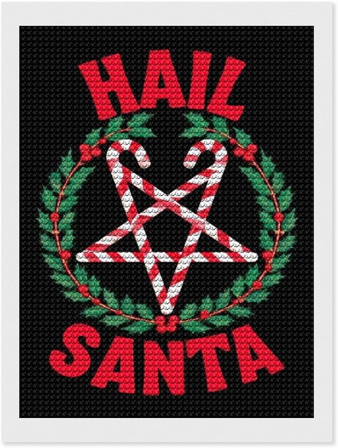 AIVKIEJK Diamond Painting Kits for Adults - Hail Santa Christmas Painting DIY 5D Full Drill Diamond Dots Paintings with Diamonds Gem Art and Crafts Home Decor 12"x16"