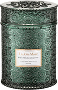 LA JOLIE MUSE Kōya Hinoki & Cypress Candle | Pine, Hinoki & Cedarwood | 19 oz Wooden Wick Soy Candle | 90-Hour Burn | Daily Relaxation & Cozy Ambiance