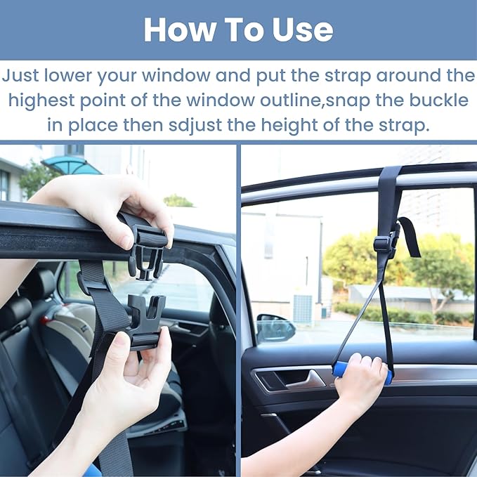 2 Pack Auto Car Grab Handle Adjustable,Standing Aid Safety Handle for Adults, Seniors and Elderly,Vehicle Support with Comfortable Grip, Automotive Standing and Mobility Assist Aid