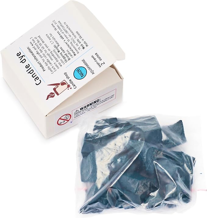 Aquamarine Candle Dye 2oz for Soy Candle Making – Candle Shop Premium Color Dye Blocks for Soy Wax, Beeswax, Paraffin - Candle Wax Dyes