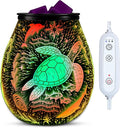 Leyoue 3D Glass Fireworks Electric Wax Melt Warmer with PTC Heating Plate 7 Colors LED Changing Light Wax Burner Melter Fragrance Warmer for Home (Ocean)