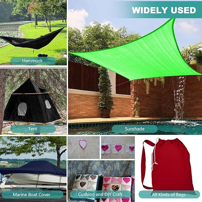 1200D Thicken Waterproof Canvas Fabric by The Yard 58" W Water-Resistant Polyester Fabric Heavy Duty Outdoor Upholstery Material for Chair Patio Cushion Furniture Cover Sewing DIY, 5 Yards Green