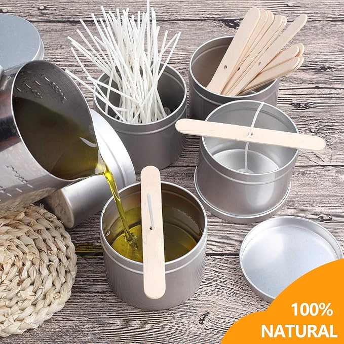 DINGPAI 100pcs Wooden Candle Wick Holders, Candle Wick Centering Devices for Candle Making, Candle Wick Bars, Wick Clips for Canld Centering Tool