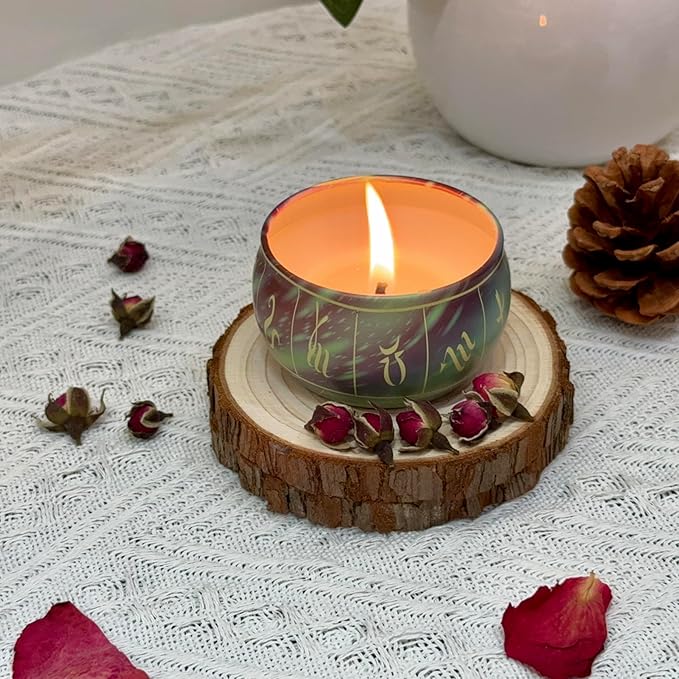 24 pcs 12 Constellation Patterns Candle Tins for Candle Making Empty Candle Jars with Lids