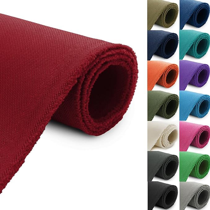 Thickened Waterproof Canvas Fabric by The Yard 1200D 58" W Outdoor Upholstery Material Heavy Duty Fabric Water Resistant Sewing Material for Chair Patio Cushion Purse Bag 1 Yard Red