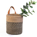 Wall Hanging Storage Baskets - Small Cotton Rope Woven Closet Storage Bins-Shelf Basket Organizer for Plants, Towels,Toys - 6.3" x 7" (Jute)
