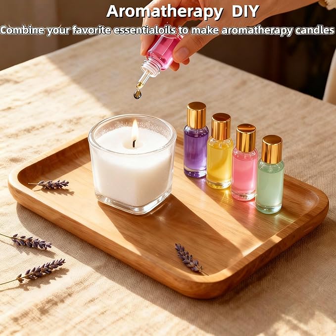 PHYMAT Plant-Based Pealed Candles with 50pcs Wicks, 1.1LB Candle Sand Wax, Refillable Unscented Sand Candles with Wicks Kit for DIY Handmade Candle Making, Party, Wedding, Home Decor