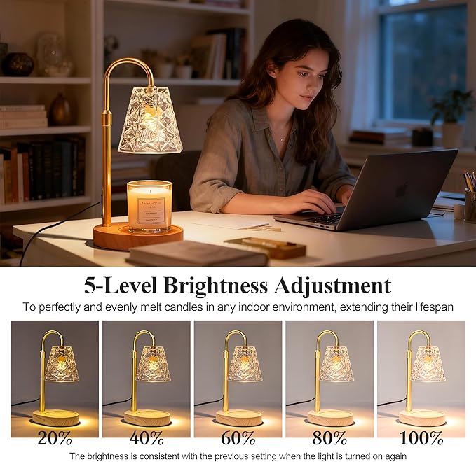 Candle Warmer Lamp with Timer, Birthday Gifts for Women Mom, House Warming Gifts New Home, Wax Melt Warmer for Scented Jar