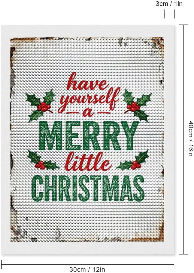 AIVKIEJK Diamond Painting Kits for Adults - Merry Christmas Santa Painting DIY 5D Full Drill Diamond Dots Paintings with Diamonds Gem Art and Crafts Home Decor 12"x16"