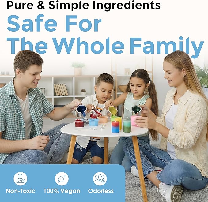 Baby Blue Candle Dye - Made in The USA - Premium Colorants - Highly Concentrated - Popular Colors for Paraffin or Soy Wax - Great for Professionals or Hobbyist - 50 Dye Chips