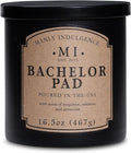 Manly Indulgence Bachelor Pad Scented Candles for Men, 16.5 oz Single Wick, Premium Soy Blend Wax, 60H Burn, Candles for Home Scented – Made in The USA