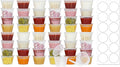 50 Pack BPA-Free Disposable Baby Food Freezer Storage Containers Hinged Lids (3 oz) Labels | Leak-Proof | Travel Snack Cups | Store Homemade, Organic Purees | Freezer Dishwasher Safe