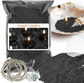 Sukh Candle Sand Wax with Wicks and Wick Tabs- 450g DIY Black Pearled Candle Wax, Refillable Pearled Sand Candles with Wicks, for Making Candles for Halloween, Party