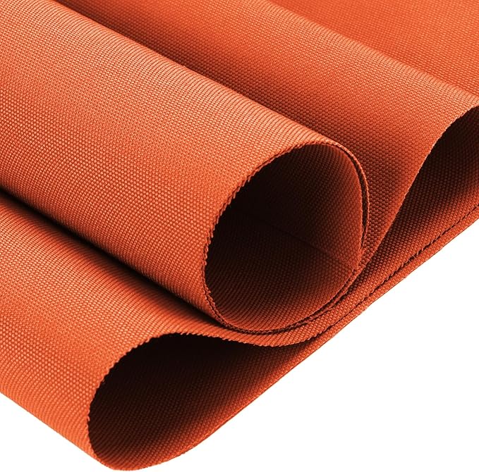 Thickened Waterproof Canvas Fabric by The Yard, 1200D 58" W Outdoor Upholstery Material Heavy Duty Fabric Water Resistant Sewing Material for Chair Patio Cushion Purse Bag, 1 Yard Orange