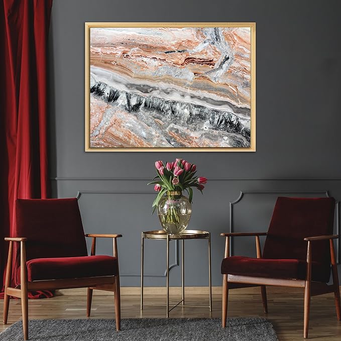 Pixy Canvas Floater Frame 4x6 for 3/4 (0.75) inch Deep Canvas Paintings/Canvas Prints/Wood Canvas Panels/Wall Art/Wall Decor/Home Decor/Artwork (Brass Gold, 4 x 6 inch, Portrait)