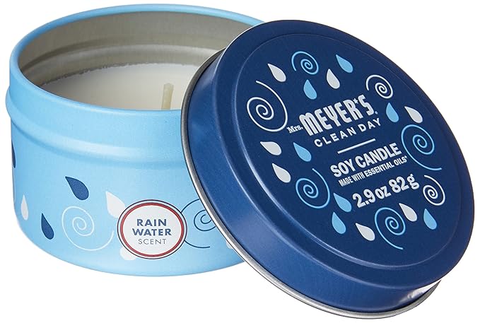 MRS MEYER'S Rain Water Tin Candle, 2.9 OZ
