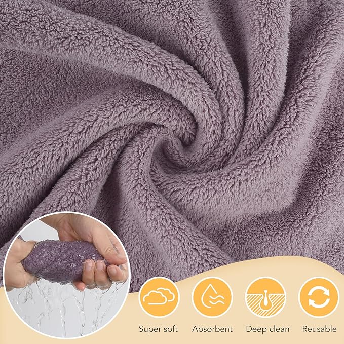 Microfiber Face Cloth Reusable Makeup Remover Facial Cleansing Towel Ultra Soft Face Washcloth 12inchx12inch