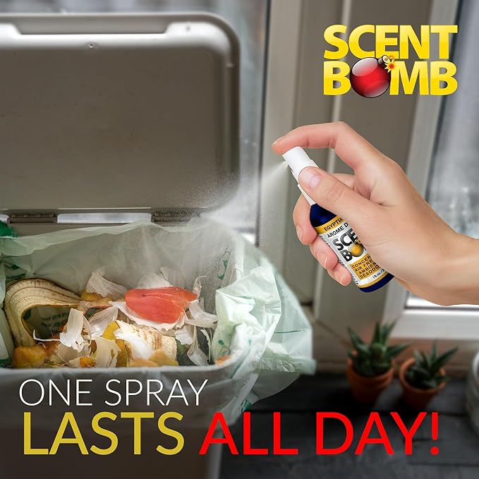 Scent Bomb Air Freshener Spray, Long-Lasting Odor Eliminator - Effective Deodorizer for Home & Car, Fresh Room Spray for Kitchen, Bathroom & Smell Neutralizer - 1 oz Pack of 4, Egyptian Musk Scent