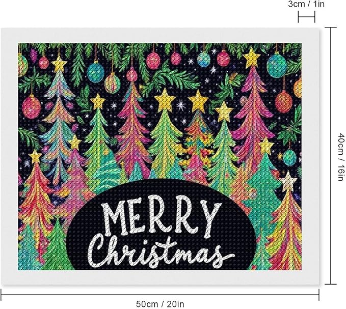 AIVKIEJK Diamond Painting Kits for Adults - Colorful Christmas Tree Painting DIY 5D Full Drill Diamond Dots Paintings with Diamonds Gem Art and Crafts Home Decor 16"x20"