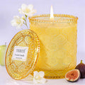 Sandalwood Fig Amber Scented Candles for Mother's Day, Natural Soy Wax Jar Candle in Glass 45 Hours Clean Burn, Gift-Ready for Hosts & Gatherings Elegant Home Décor