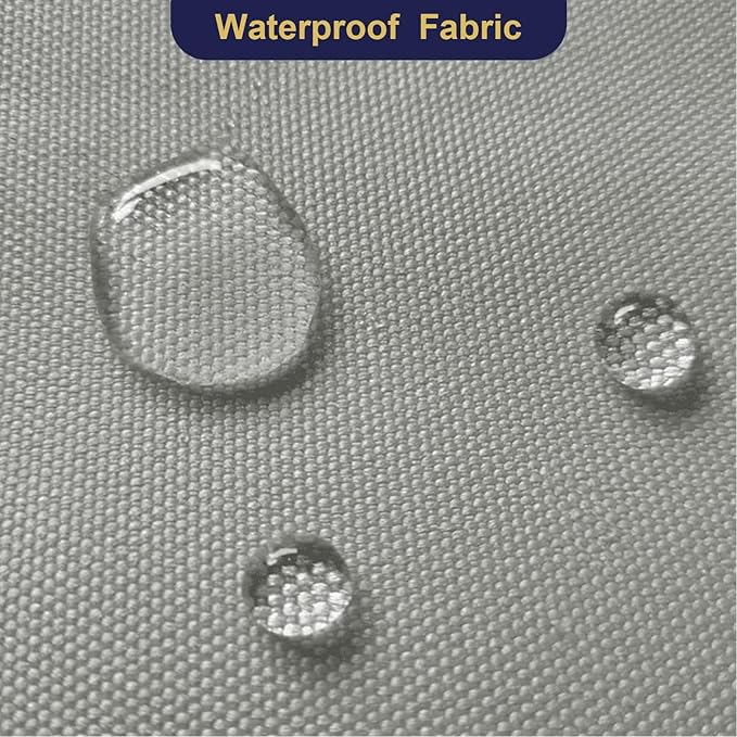 Foreate Waterproof Canvas Fabric by The Yard 600D Upholstery Fabric for Chairs 58" Wide Indoor Outdoor Water Resistant Canvas Polyester Material Sewing DIY Cloth, 10 Yards Silver Grey