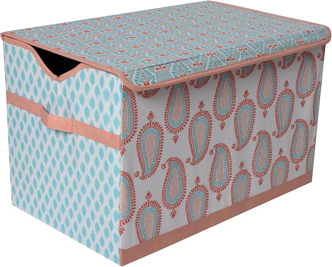 Bacati - Toy Chest Paisley Sophia Coral/Aqua Girls