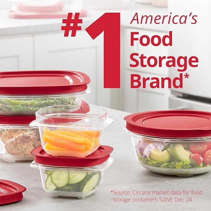 Rubbermaid EasyStore Containers, 38-Piece Set, Food Storage Containers, Food Storage Containers with Lids